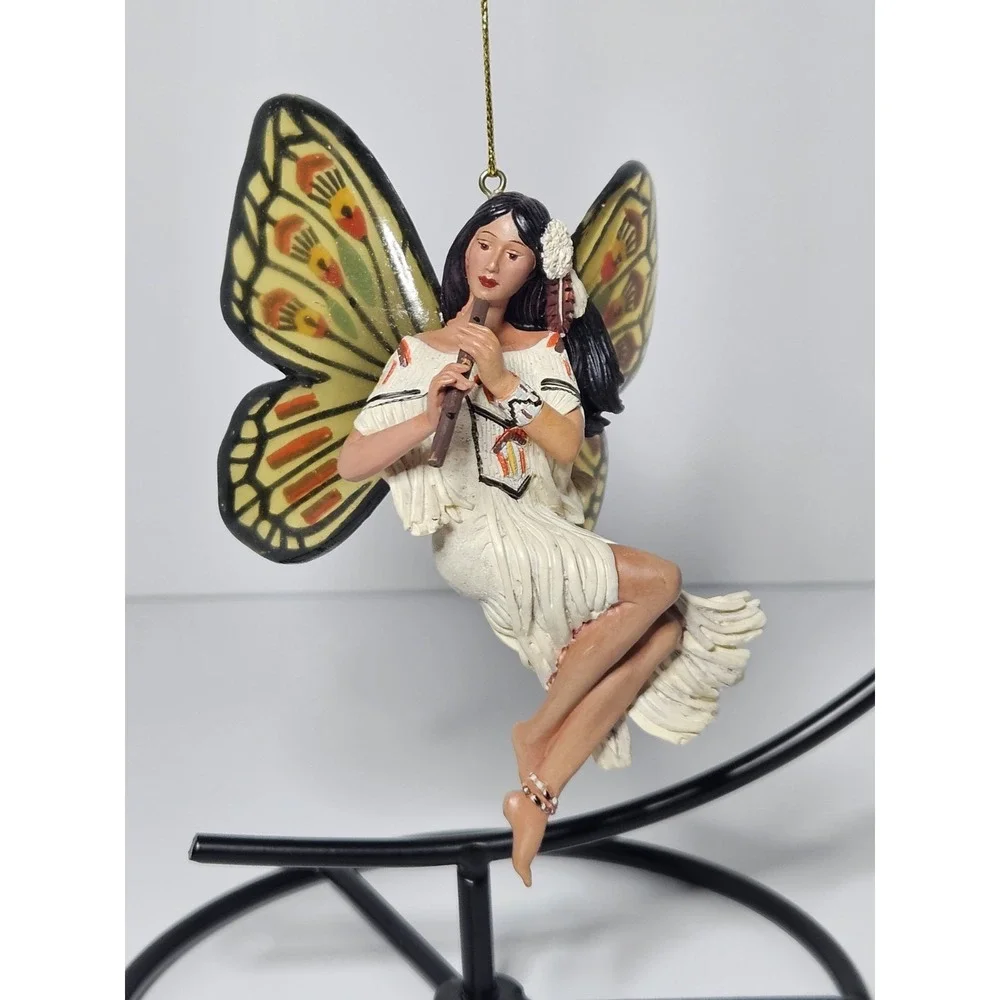 Vintage Mystical Melody Spirit of the Butterfly Native American Ornament Fairy